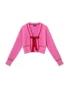 Andy & Evan Kids' Bow Cardigan In Pink