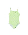 Andy & Evan Kids' Textured Floral One-piece Swimsuit