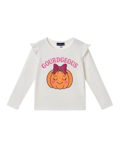 Andy & Evan Kids' Gourdgeous Ruffled Graphic Tee In Gray