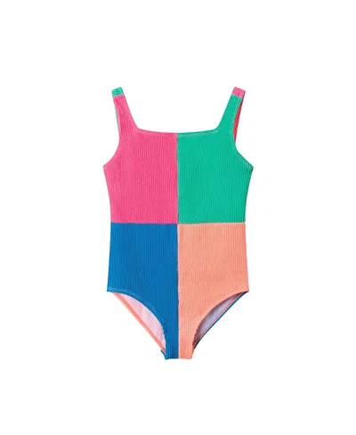 Andy & Evan Girls' One Piece Swim Suit - Big Kid In Multi