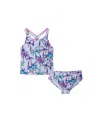 Andy & Evan Kids' Palm Tree Rib Two-piece Swimsuit