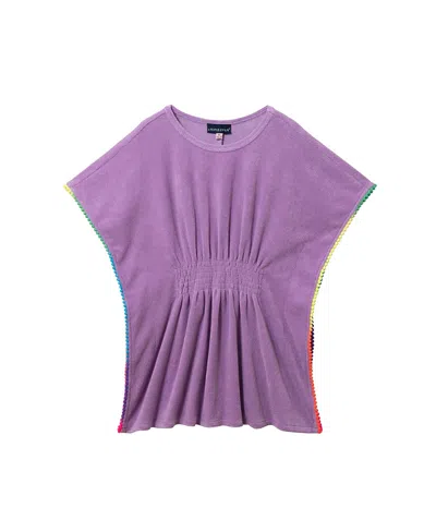 Andy & Evan Girls' Terry Cover-up - Little Kid In Purple