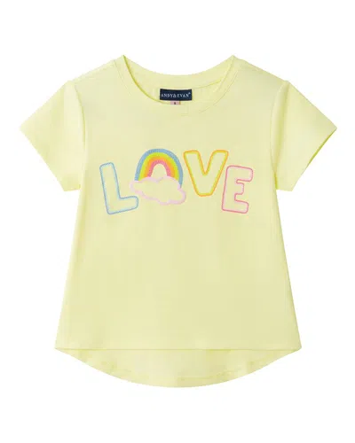 Andy & Evan Kids' Graphic Top In Yellow