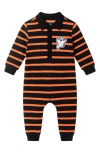 Andy & Evan Halloween Romper In Orange