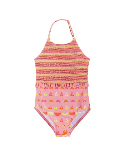Andy & Evan Kids' Halter Swimsuit In Pink