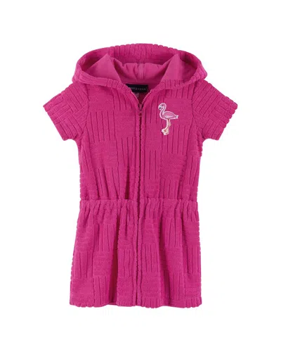 Andy & Evan Kids' Hooded French Terry Dress In Pink