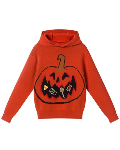 Andy & Evan Hooded Halloween Sweater In Orange