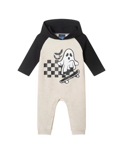 Andy & Evan Hooded Romper In Neutral