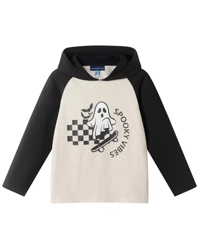 Andy & Evan Hooded T-shirt In Neutral