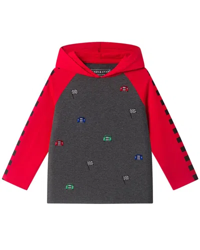 Andy & Evan Hoodied T-shirt In Red