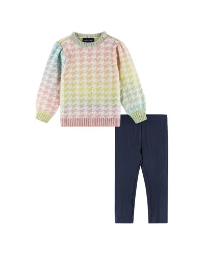 Andy & Evan Kids' Houndstooth Sweater & Legging Set In Multi