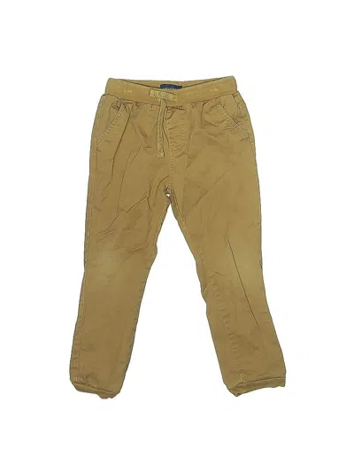 Pre-owned Andy & Evan Kids' Khaki Pant In Gold