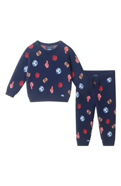 Andy & Evan Babies'  Kids' 2-piece Sports Sweater & Joggers Set In Blue