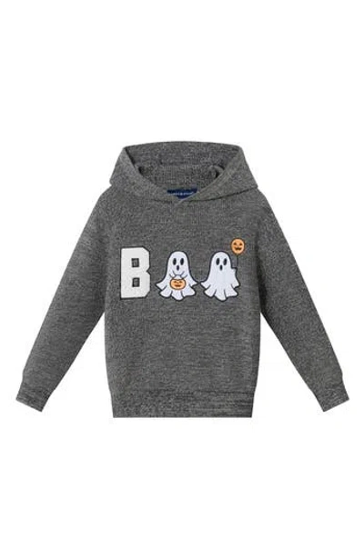 Andy & Evan Kids' Boo Halloween Hooded Sweater In Multi