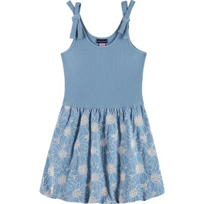 Andy & Evan Kids' Bubble Hem Tank Dress In Blue