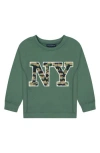 Andy & Evan Kids' Chenille Ny Sweatshirt In Green