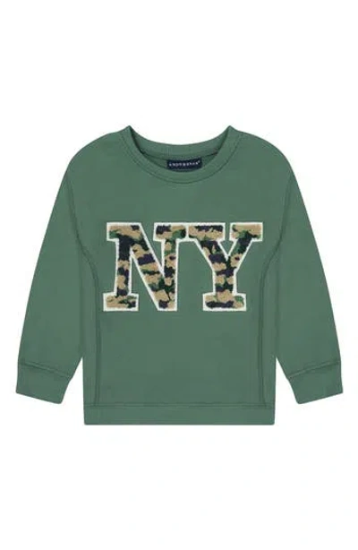 Andy & Evan Kids' Chenille Ny Sweatshirt In Green
