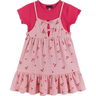 Andy & Evan Kids' Cherry Print Tank T-shirt Dress In Multi