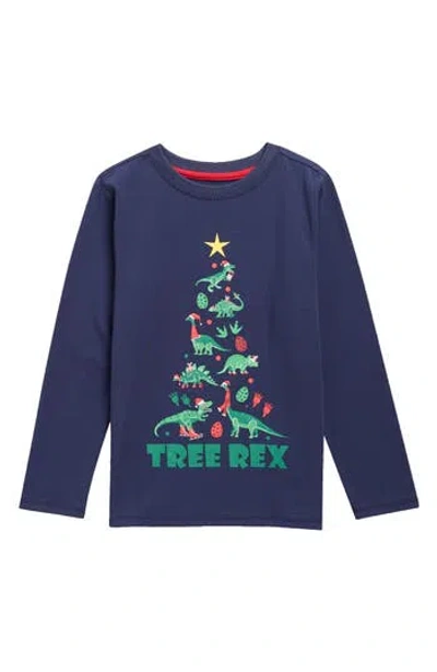 Andy & Evan Kids' Christmas Graphic Long Sleeve T-shirt In Blue