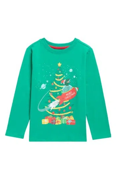 Andy & Evan Kids' Christmas Graphic Long Sleeve T-shirt In Green