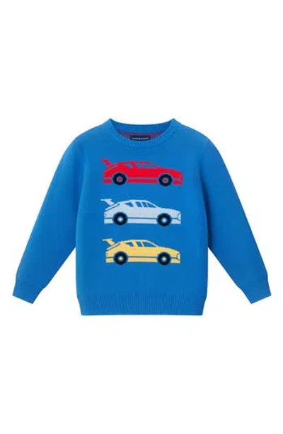 Andy & Evan Kids' Cotton Crewneck Sweater In Blue
