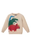 Andy & Evan Kids' Cotton Crewneck Sweater In Neutral