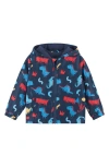 Andy & Evan Boy's Multicolor Dinosaur-print Windbreaker In Navy Dino