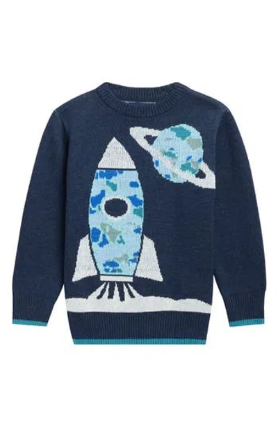 Andy & Evan Kids' Dino Pullover Sweater In Blue
