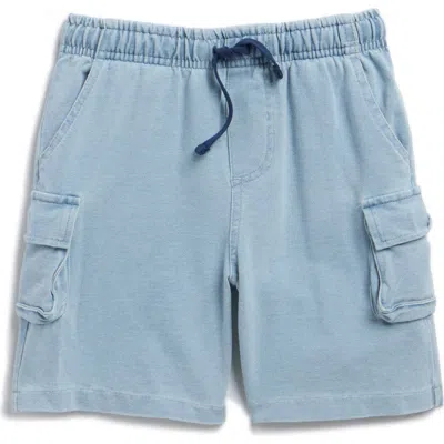 Andy & Evan Kids' Drawstring Knit Denim Shorts In Blue