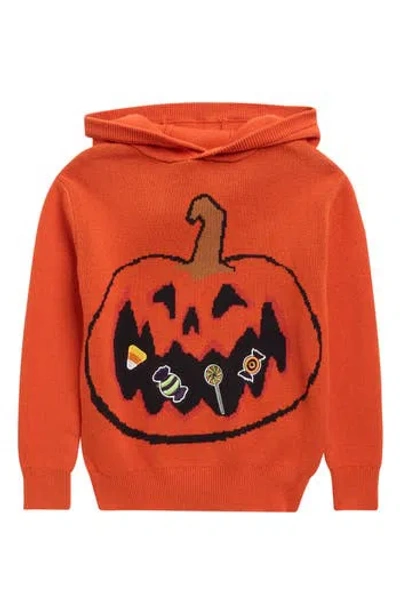 Andy & Evan Kids' Embroidered Cotton Hooded Sweater In Pink