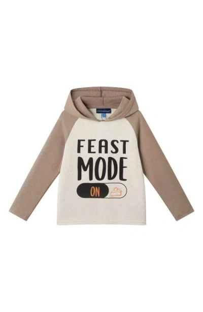 Andy & Evan Kids' Feast Mode Raglan Long Sleeve Hooded T-shirt In Multi