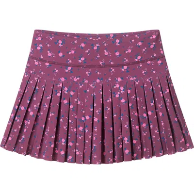 Andy & Evan Kids' Floral Performance Pleated Skort In Pink