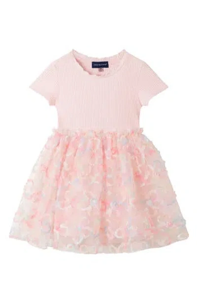Andy & Evan Kids' Floral Tulle Dress In Pink