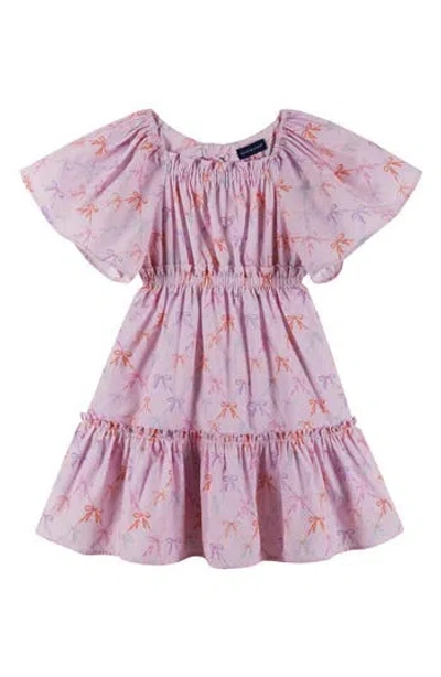 Andy & Evan Kids' Flutter Sleeve Dress In Pink