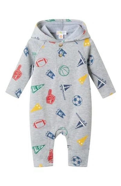 Andy & Evan Babies'  Kids' French Terry Hooded Romper In Gray