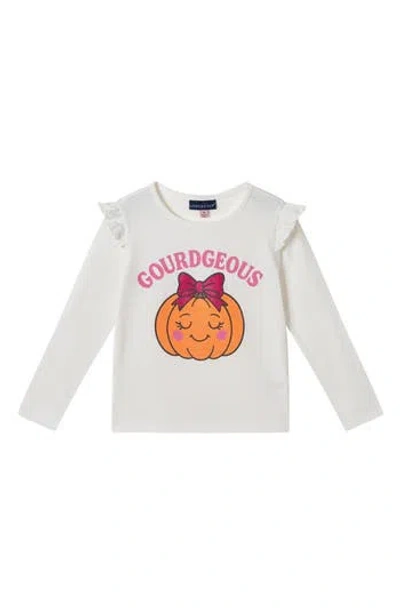 Andy & Evan Kids' Gourdgeous Ruffled Graphic Tee In Gray