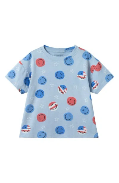 Andy & Evan Kids' Graphic Cotton Blend T-shirt In Blue