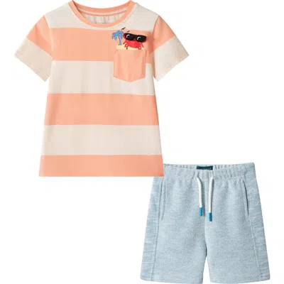 Andy & Evan Kids' Graphic T-shirt & Shorts Set In Multi