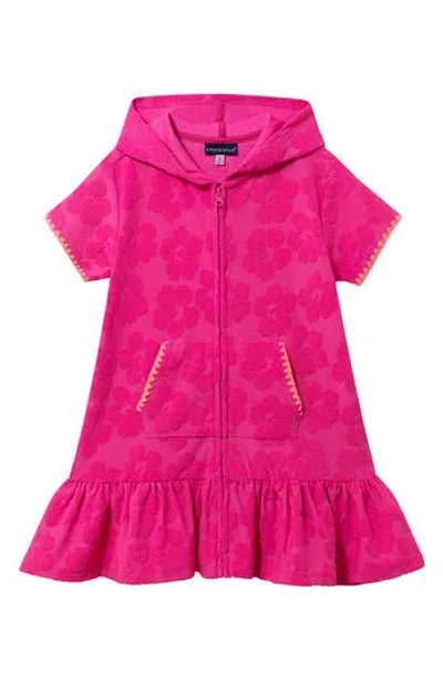 Andy & Evan Kids' Hooded Cover-up Dress In Pink