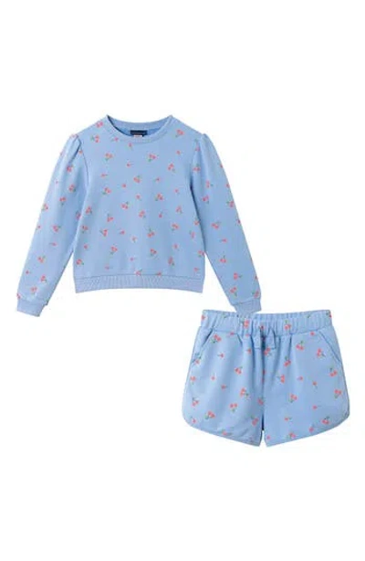Andy & Evan Kids' Long Sleeve Pullover & Shorts Set In Multi