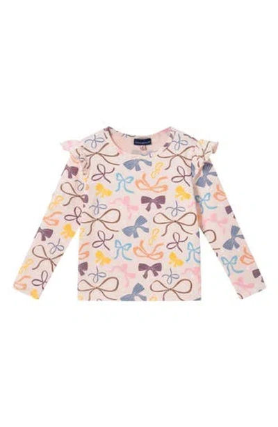 Andy & Evan Kids' Long Sleeve Ruffle T-shirt In Multi