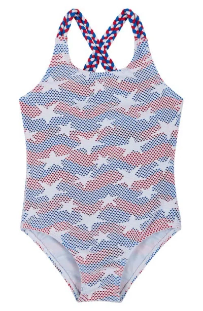 Andy & Evan Babies'  Kids' Mesh Overlay One-piece Swimsuit In Multi