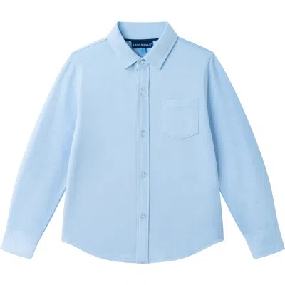 Andy & Evan Babies'  Kids' Oxford Cloth Button-up Shirt In Blue