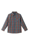 Andy & Evan Kids' Plaid Button-up Shirt In Blue