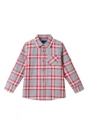 Andy & Evan Kids' Plaid Cotton Button-up Shirt In Gray