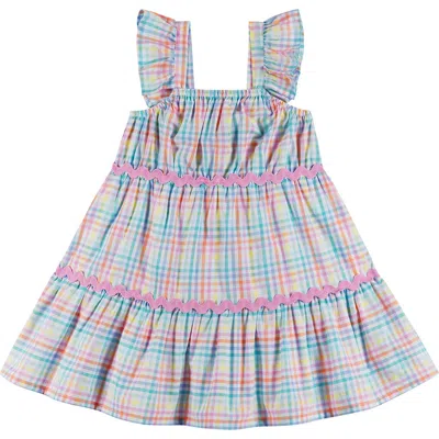 Andy & Evan Kids' Plaid Tiered Dress In Multi