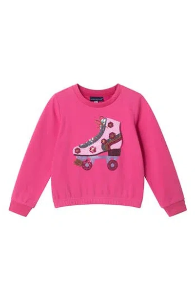 Andy & Evan Kids' Print Sequin Graphic Sweatshirt In Pink