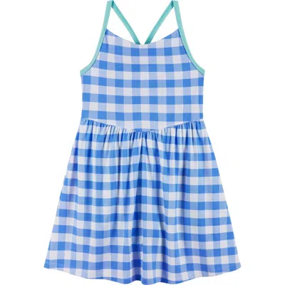 Andy & Evan Kids' Print Skater Dress In Blue