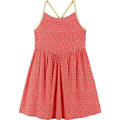 Andy & Evan Kids' Print Skater Dress In Orange