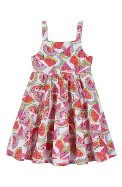Andy & Evan Kids' Printed Jersey Dress In Pink